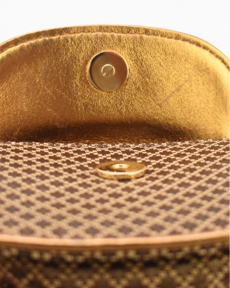 Bolsa Gucci original Bamboo Night dourada feminina